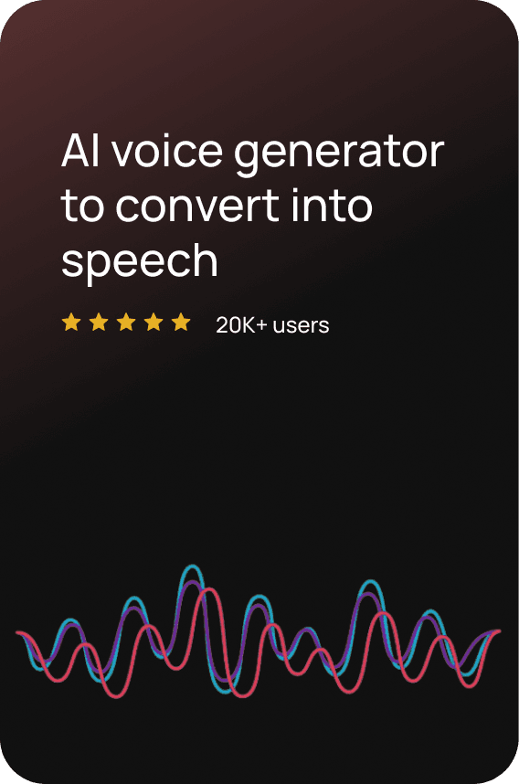 AI voice generator card